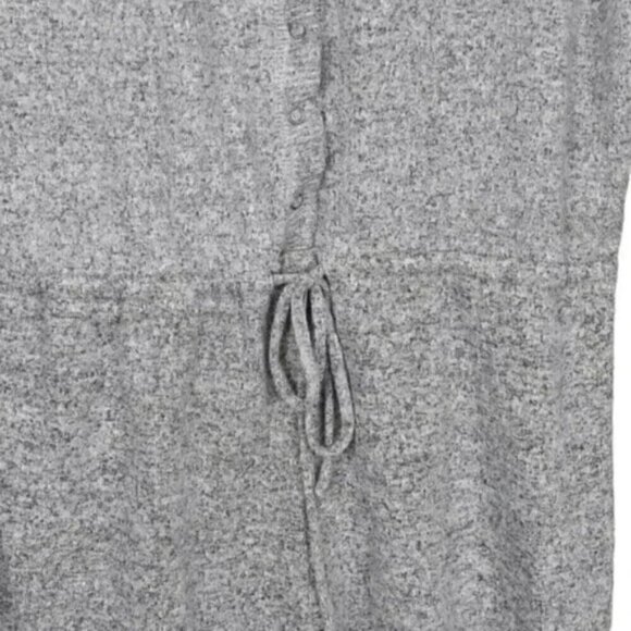 Aerie Romper Playsuit Long Sleeve Snap Front Gray Loungewear Size Medium - Picture 4 of 11
